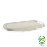 Rectangle BioCane Takeaway Lid - White - No-Added PFAS - 750&1,000ml - 500/ctn - white - BioPak commercial catering consumable