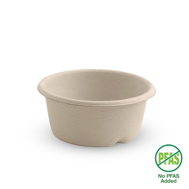 BioCane Sauce BioCup - Natural - No-Added PFAS- 60ml - 1000/ctn - - BioPak commercial catering consumable