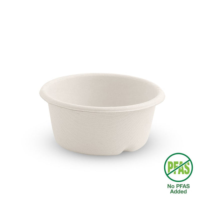 BioCane Sauce BioCup - White - No-Added PFAS - 60ml - 1000/ctn - - BioPak commercial catering consumable