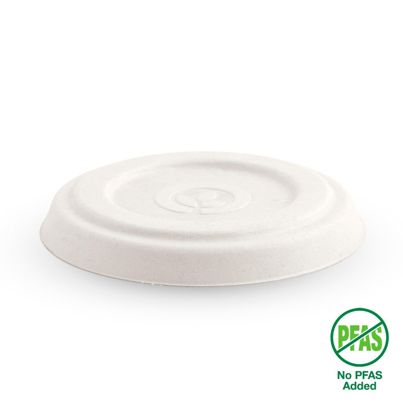 BioCane Sauce BioCup Lid - White - No-Added PFAS - 60ml - 1000/ctn - - BioPak commercial catering consumable
