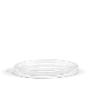 PET Sauce Cup Lid - Clear - 60ml - 1000/ctn - clear - BioPak commercial catering consumable