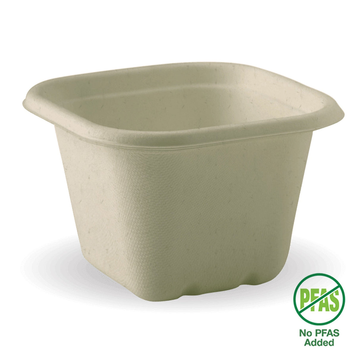 Square BioCane Takeaway Base - Natural - No-Added PFAS - 630ml - 600/ctn - - BioPak commercial catering consumable
