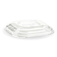 Square PET Takeaway Lid - 280-630ml - 600/ctn - clear - BioPak commercial catering consumable