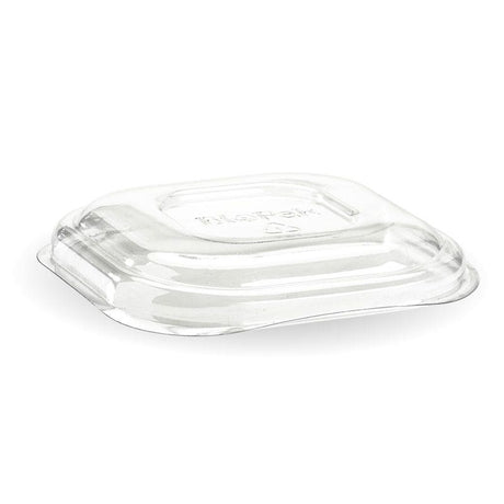 Square PET Takeaway Lid - 280-630ml - 600/ctn - clear - BioPak commercial catering consumable
