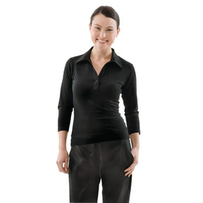 B038-S Chef Works Womens V-Neck T-Shirt Black S - JD Catering Equipment Solutions Ltd