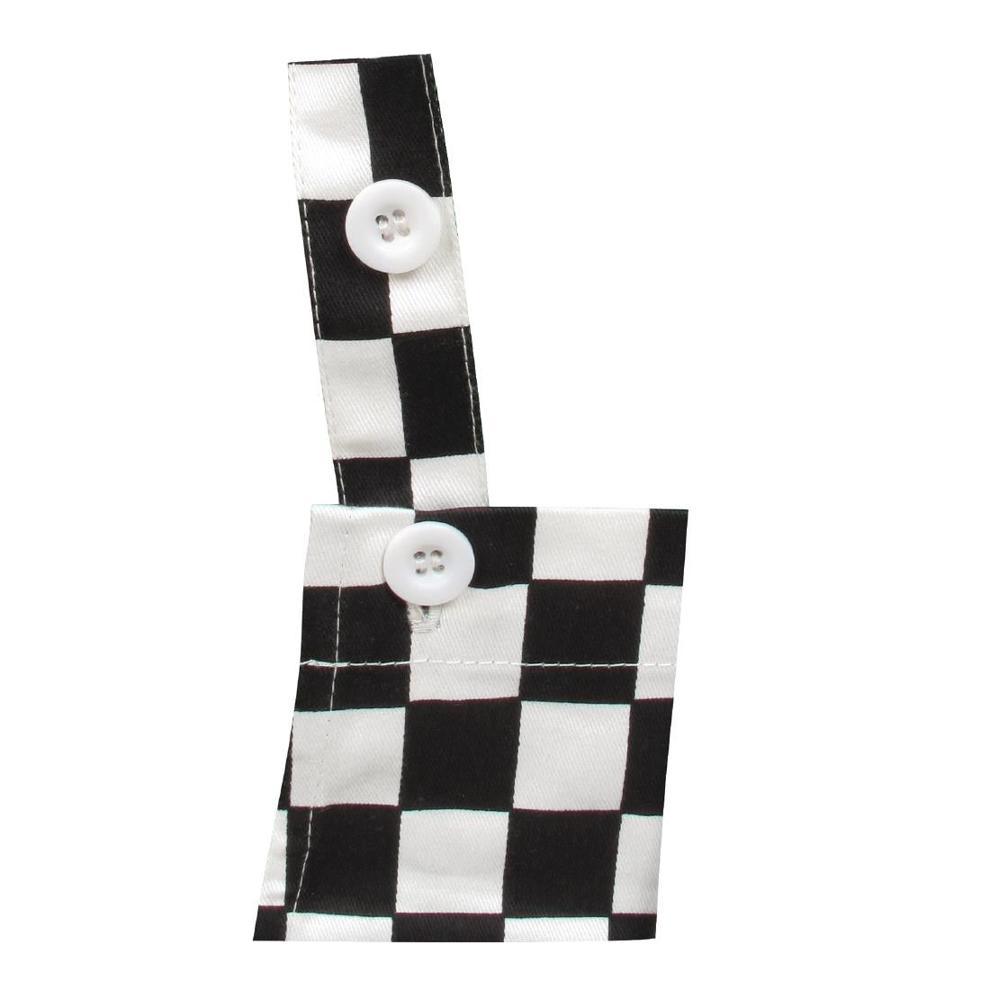 B357 Whites Childrens Bib Apron Big Black and White Check