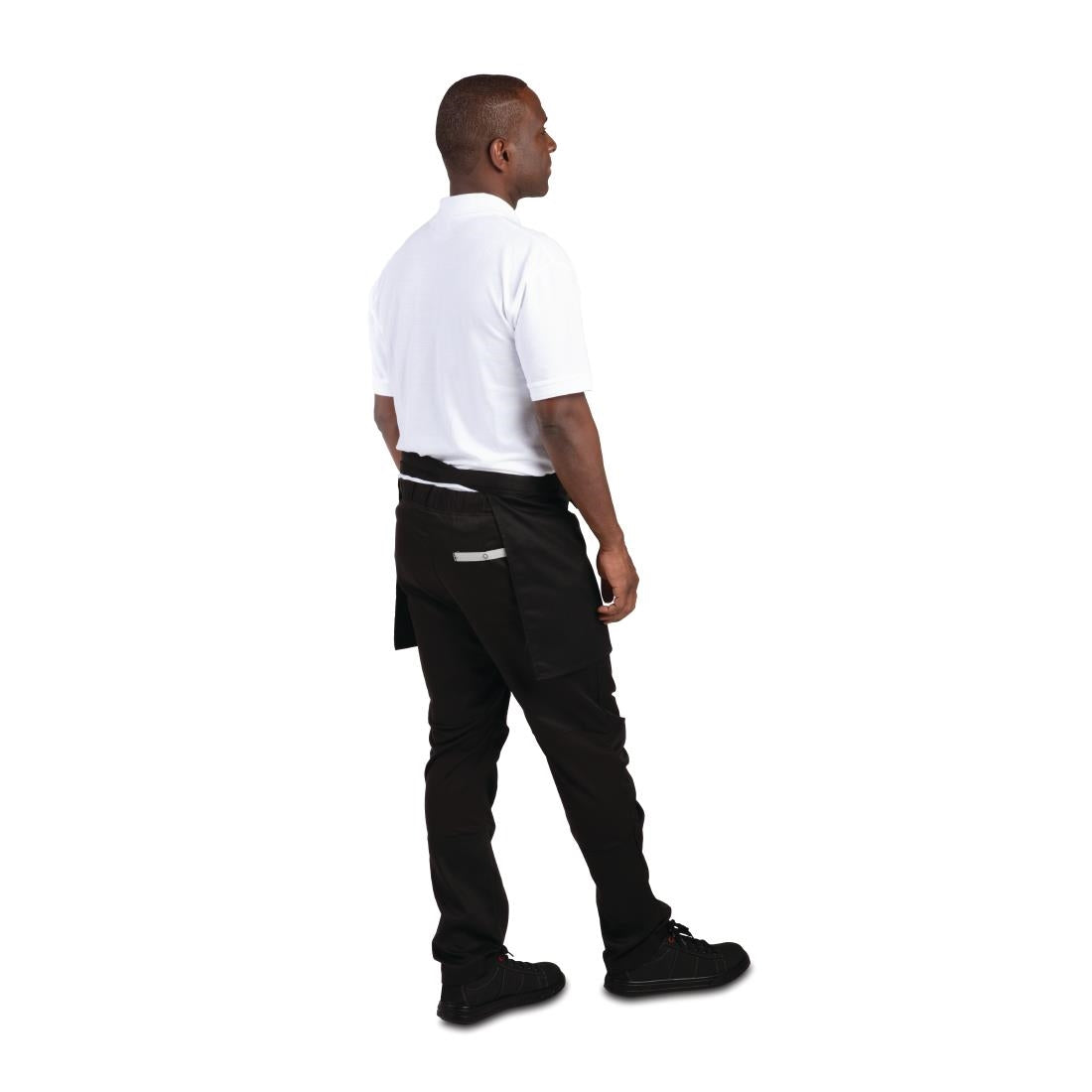 SA844 Whites Waist Apron Polycotton Black - 750x373mm - B131 (Pack 5)