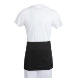 SA844 Whites Waist Apron Polycotton Black - 750x373mm - B131 (Pack 5)
