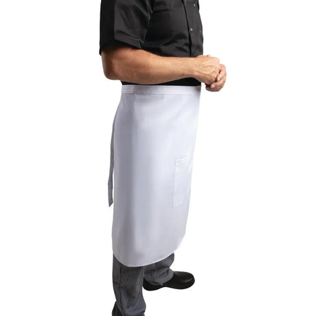 B132 Regular Bistro Apron White - JD Catering Equipment Solutions Ltd