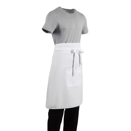 B132 Regular Bistro Apron White - JD Catering Equipment Solutions Ltd