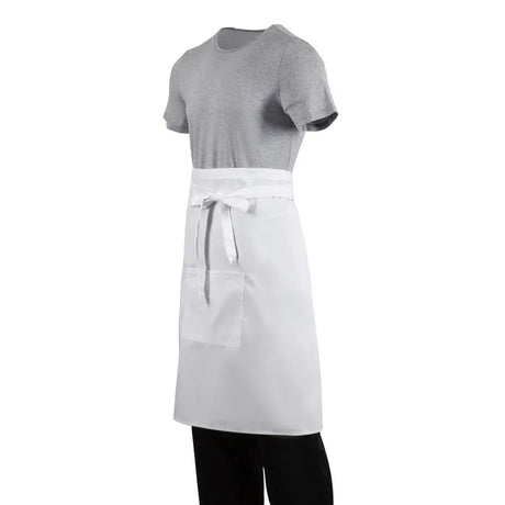 B132 Regular Bistro Apron White - JD Catering Equipment Solutions Ltd