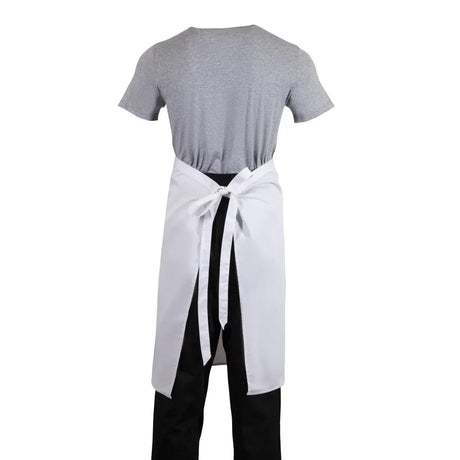 B132 Regular Bistro Apron White - JD Catering Equipment Solutions Ltd