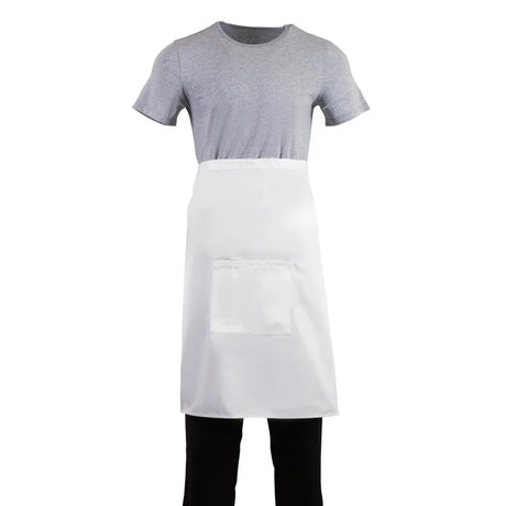 B132 Regular Bistro Apron White - JD Catering Equipment Solutions Ltd