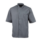 B185-XL Chef Works Valais Signature Series Unisex Chefs Jacket Grey XL