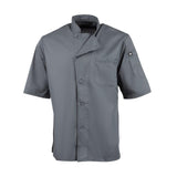 B185-S Chef Works Valais Signature Series Unisex Chefs Jacket Grey S