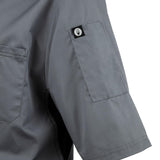 B185-S Chef Works Valais Signature Series Unisex Chefs Jacket Grey S