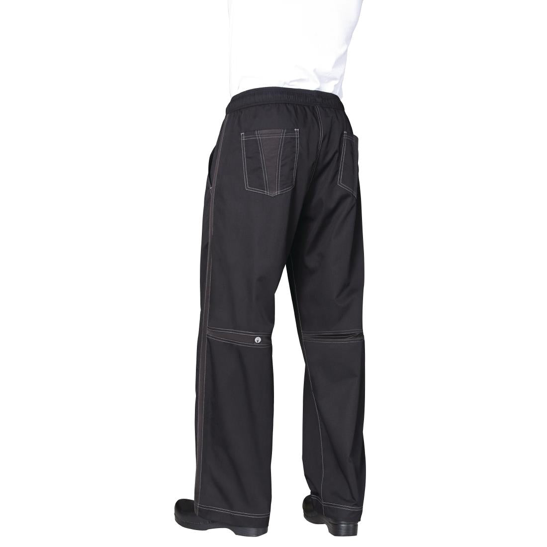 Chef Works Unisex Cool Vent Baggy Chefs Trousers Black M