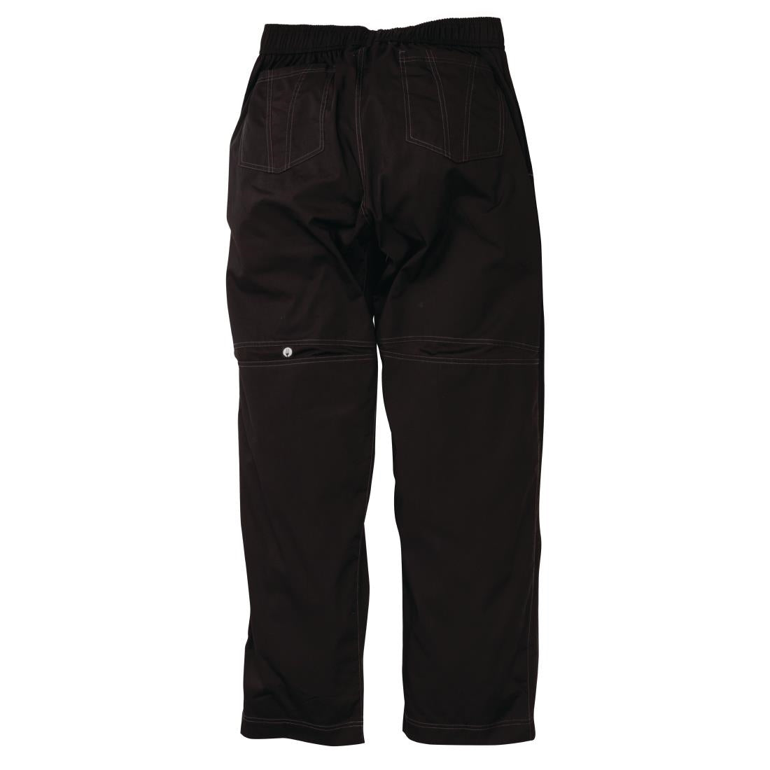 B187 Chef Works Unisex Cool Vent Baggy Chefs Trousers Black