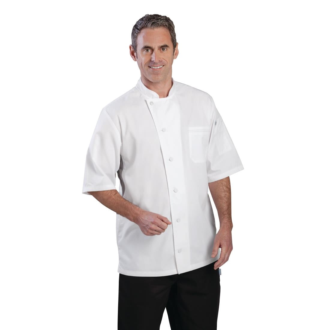 B205-S Chef Works Valais Signature Series Unisex Chefs Jacket White S