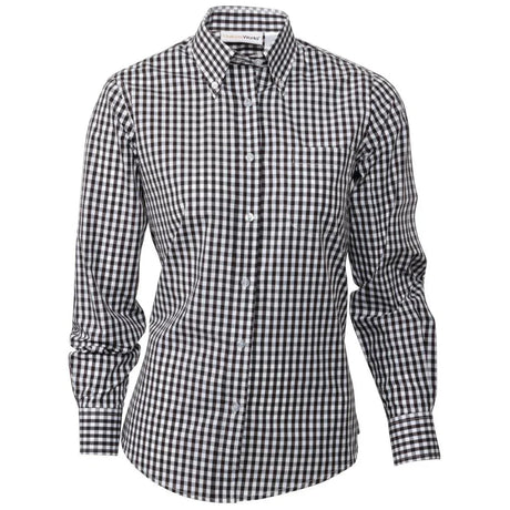 B217-XS Chef Works Womens Gingham Shirt Black XS - JD Catering Equipment Solutions Ltd
