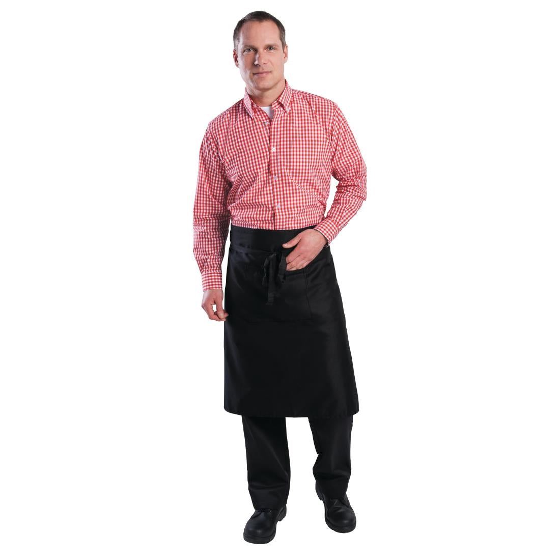 B218-3XL Chef Works Mens Gingham Shirt Red 3XL