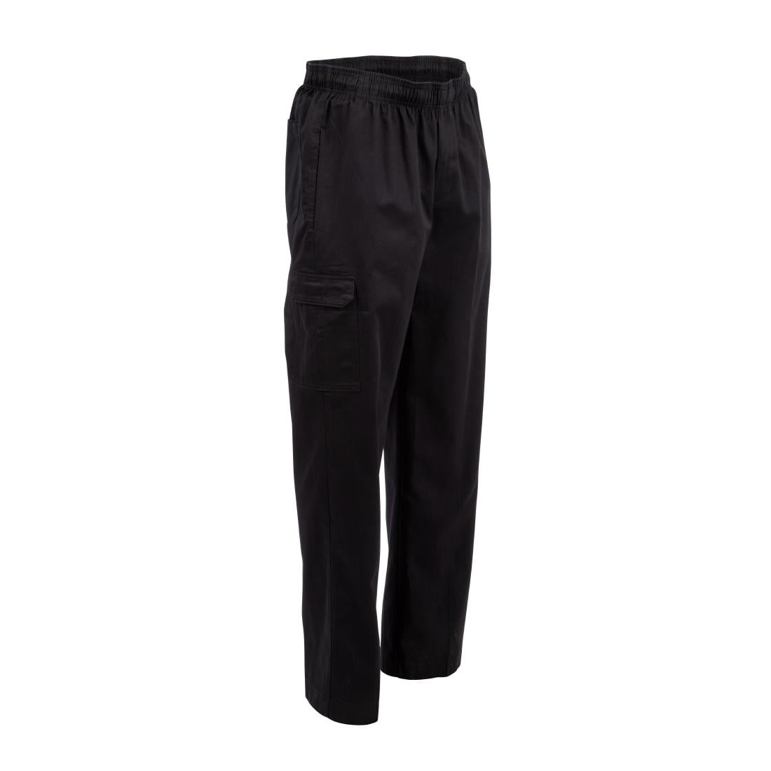 Chef Works Unisex Classic Fit Cargo Chefs Trousers Black XL