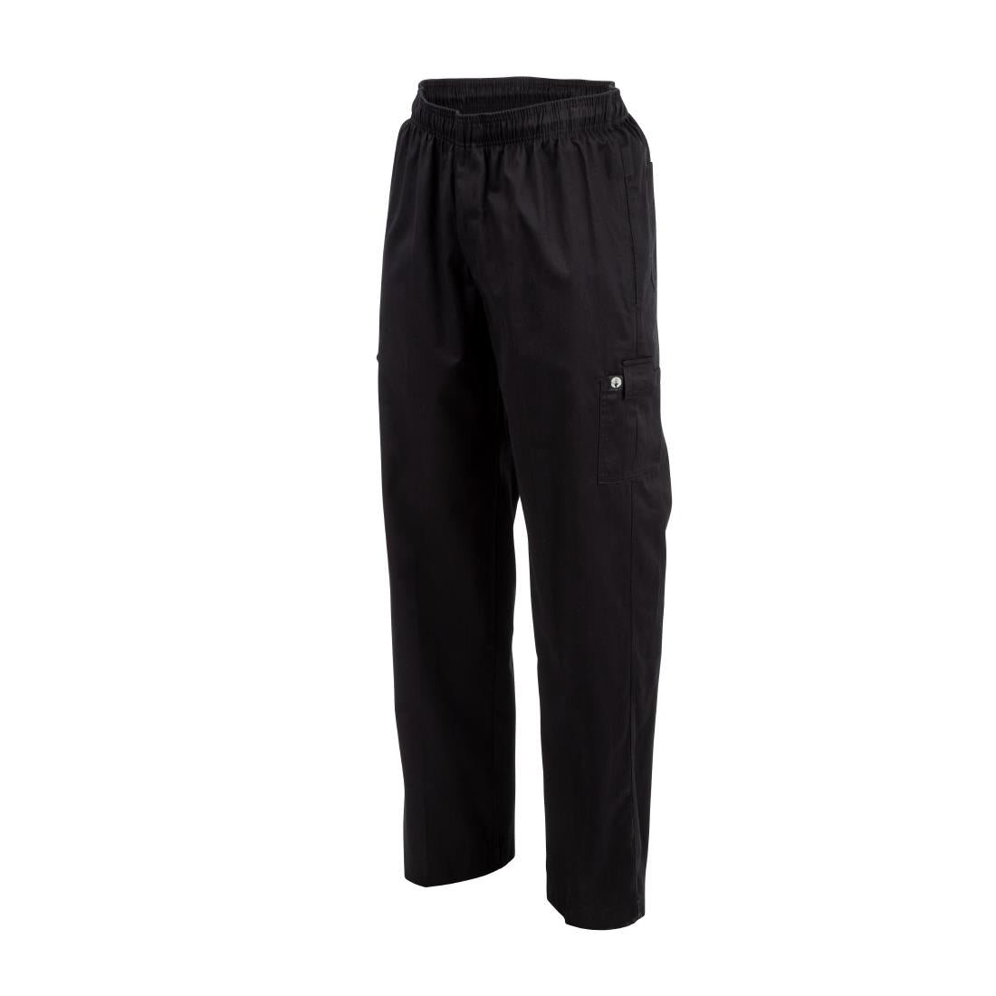 B222 Chef Works Unisex Classic Fit Cargo Chefs Trousers Black