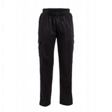 B222 Chef Works Unisex Classic Fit Cargo Chefs Trousers Black