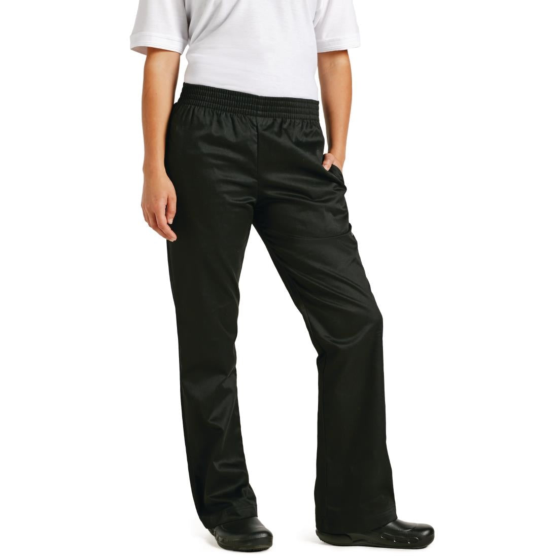 B223 Chef Works Womens Basic Baggy Chefs Trousers Black