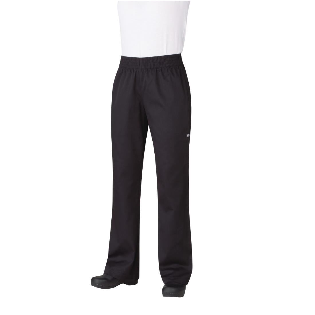 B223 Chef Works Womens Basic Baggy Chefs Trousers Black