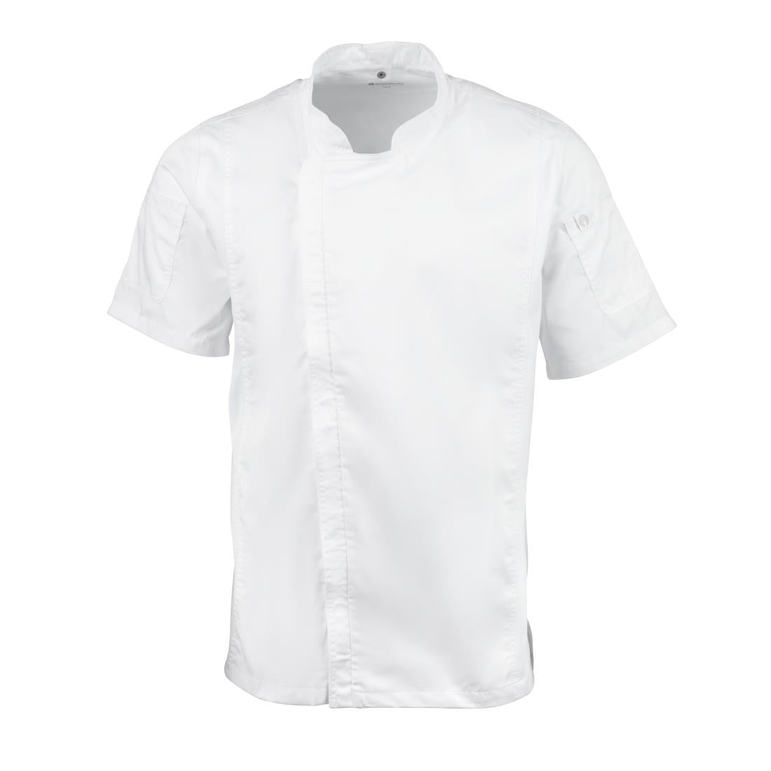 B471-XL Chef Works Springfield Zipper Mens Chefs Jacket White XL
