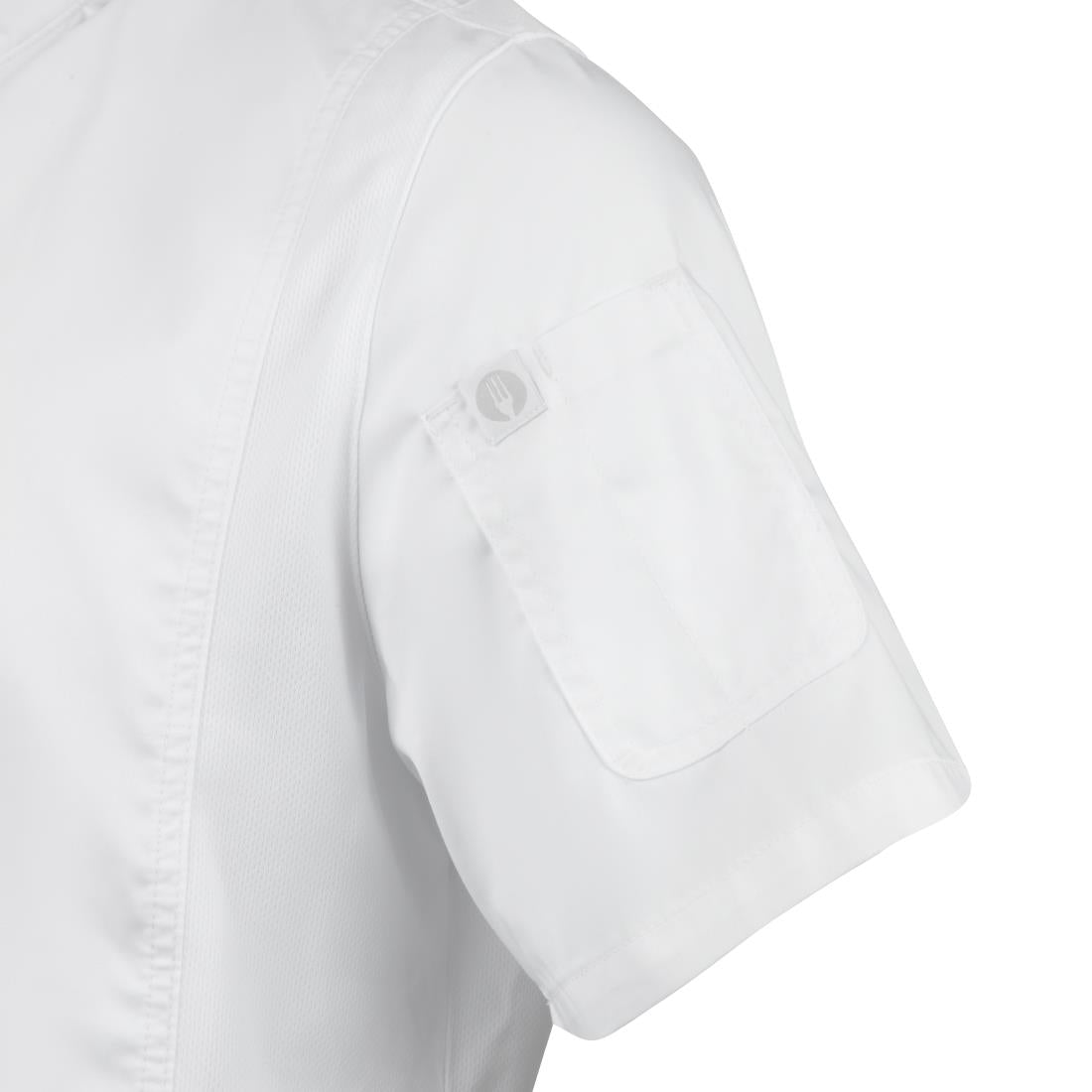 B471-S Chef Works Springfield Zipper Mens Chefs Jacket White S