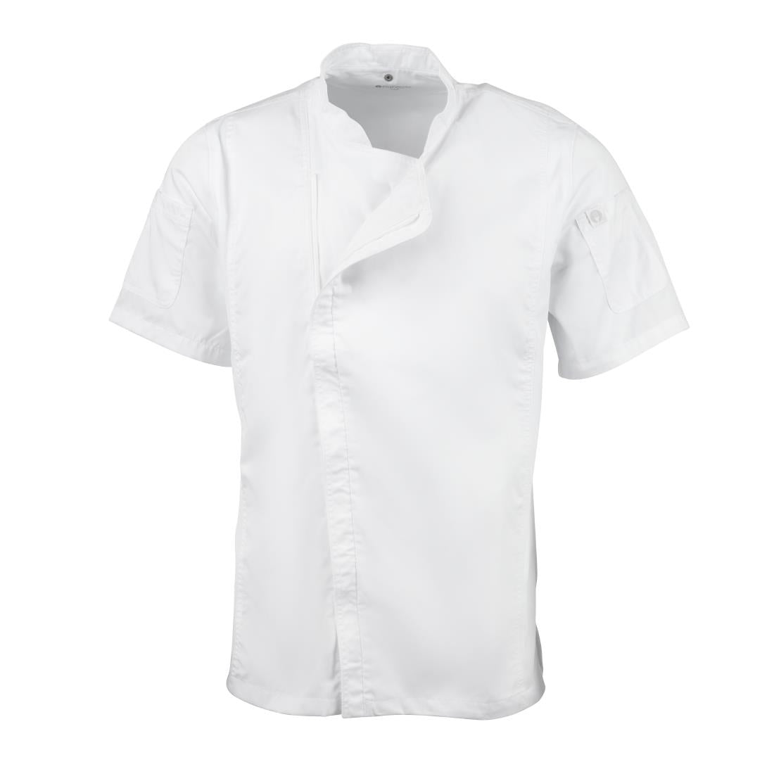 B471-S Chef Works Springfield Zipper Mens Chefs Jacket White S