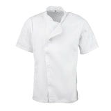 B471-XS Chef Works Springfield Zipper Mens Chefs Jacket White XS