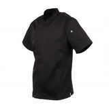 B472-XS Chef Works Springfield Zipper Mens Chefs Jacket Black XS