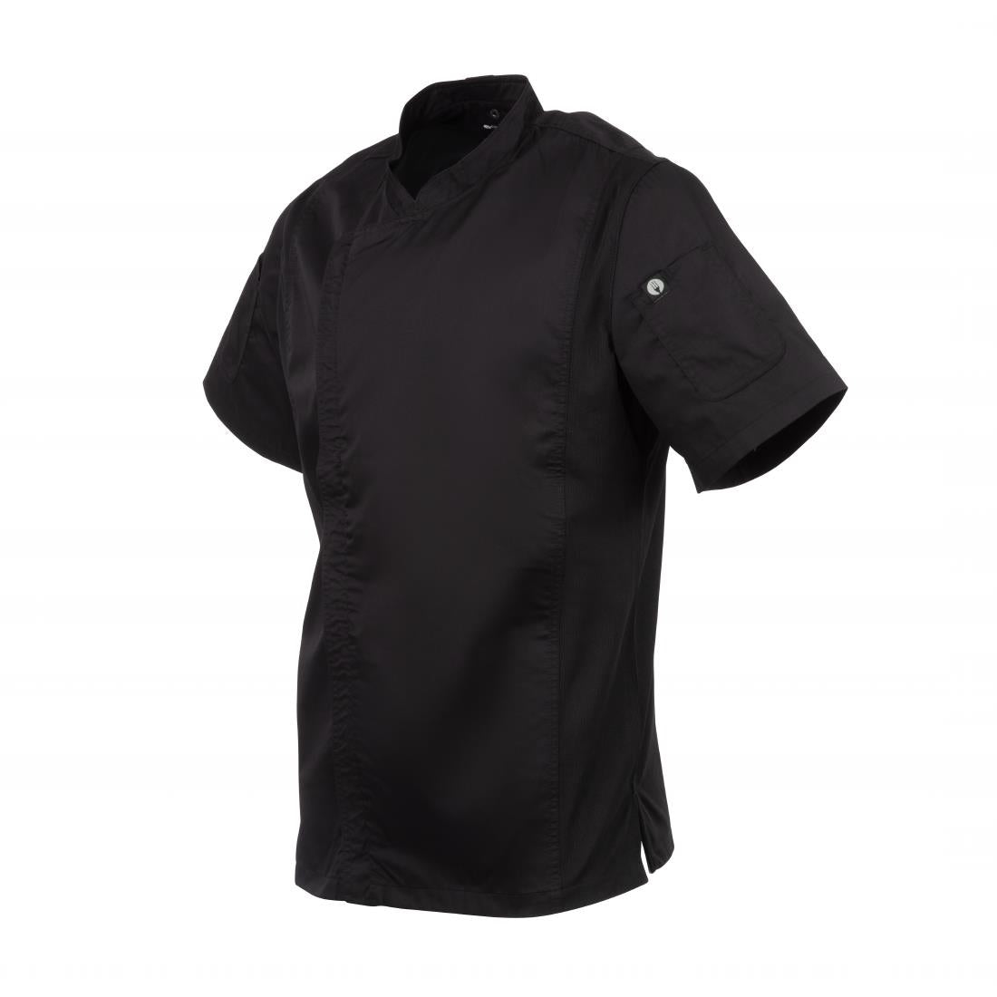 B472-XL Chef Works Springfield Zipper Mens Chefs Jacket Black XL