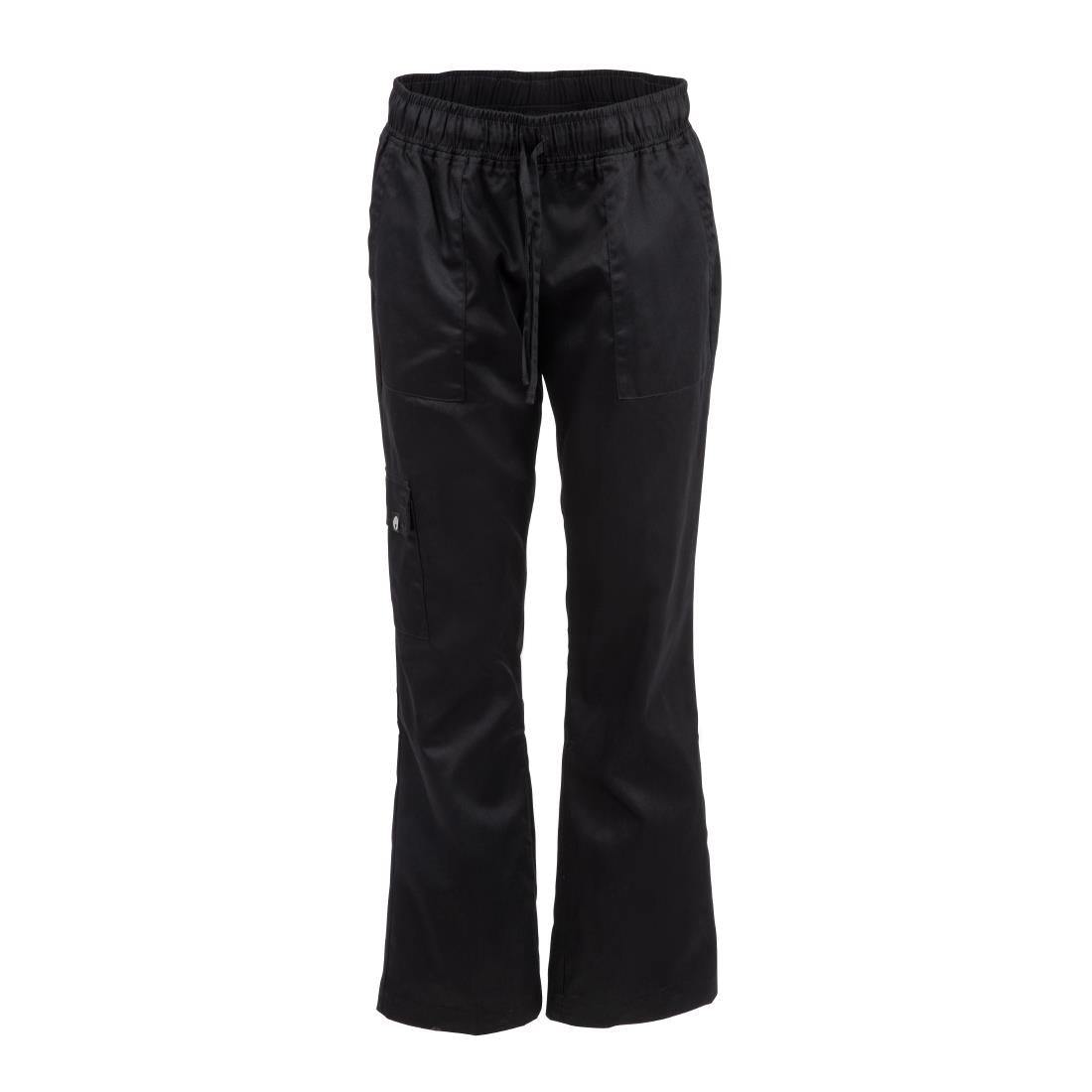 B630 Chef Works Womens Cargo Chefs Trousers Black
