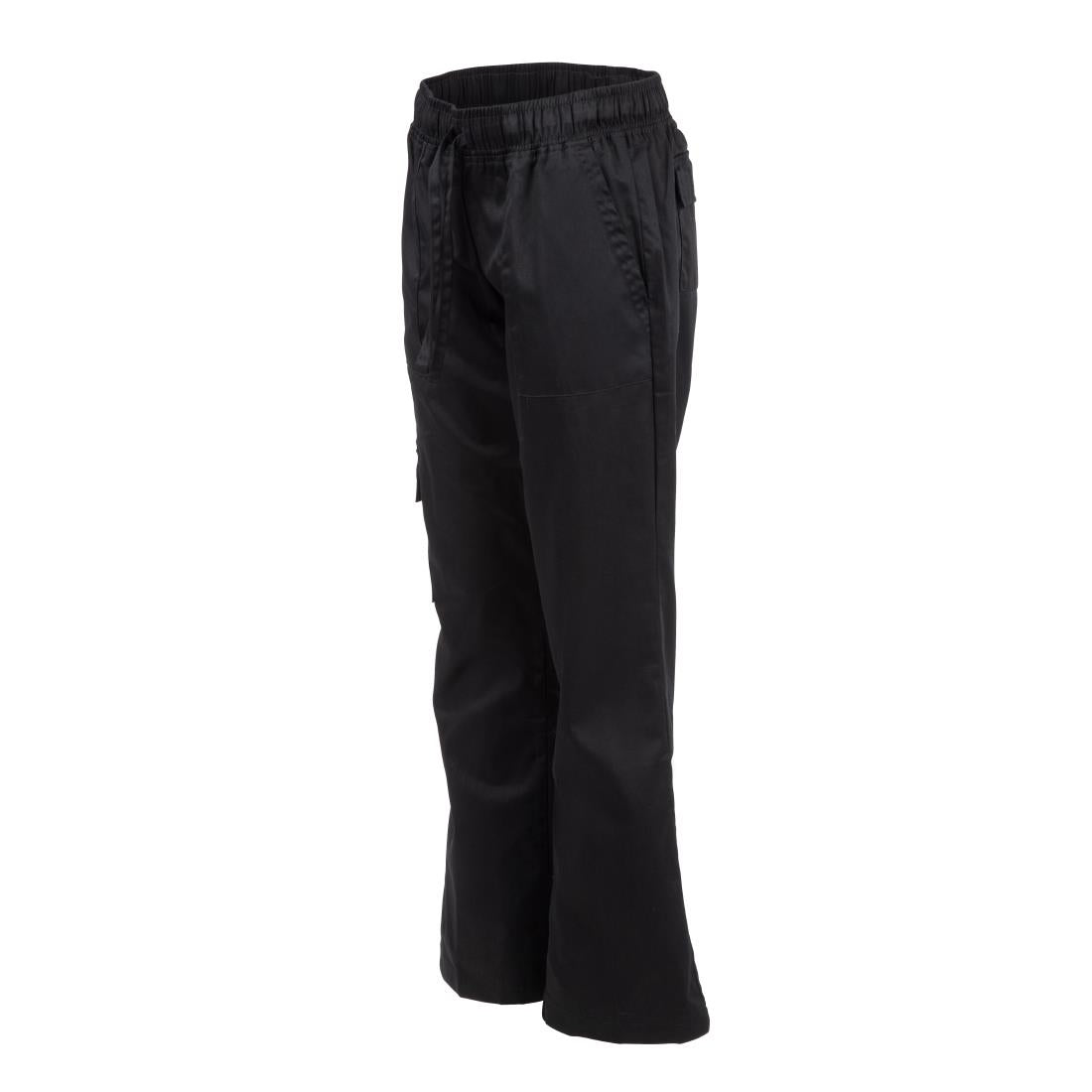 B630 Chef Works Womens Cargo Chefs Trousers Black