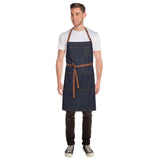 B721 Chef Works Urban Memphis Bib Apron Indigo
