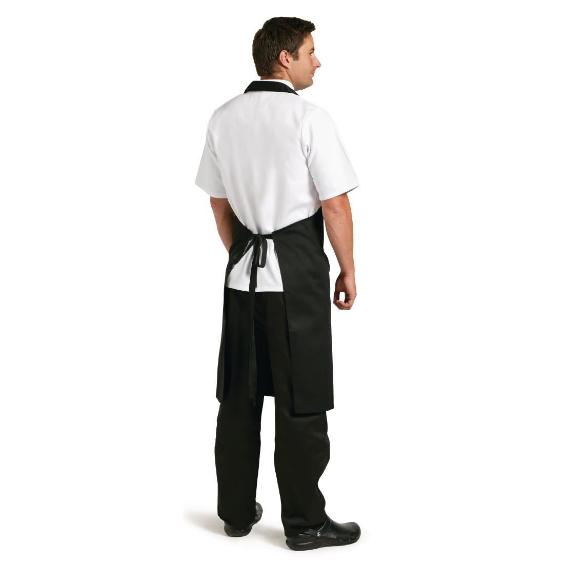 B887 Whites Polycotton Bib Apron Black XL