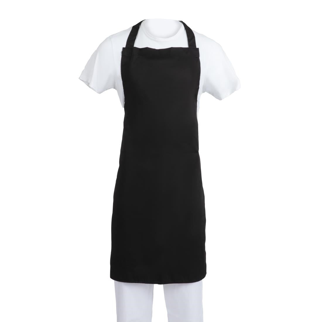 B887 Whites Polycotton Bib Apron Black XL