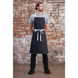 BB057 Southside X-Cross Back Bib Apron Denim Black