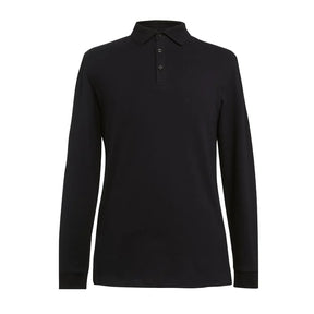 BA008-L Brook Taverner Frederick Mens Long Sleeve Polo Shirt Black Size L - JD Catering Equipment Solutions Ltd