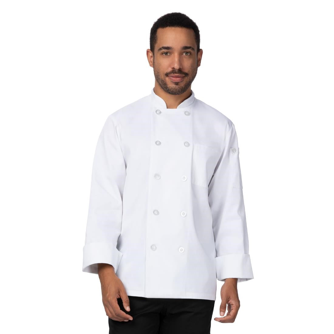 BA046-M Chef Works Le Mans Recycled Chef Jacket White M