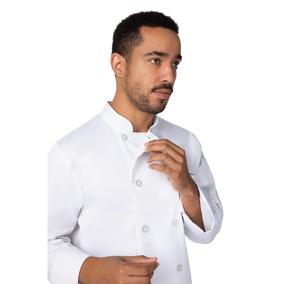 BA046-XS Chef Works Le Mans Recycled Chef Jacket White XS