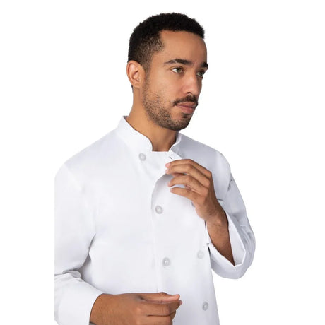 BA046-M Chef Works Le Mans Recycled Chef Jacket White M - JD Catering Equipment Solutions Ltd