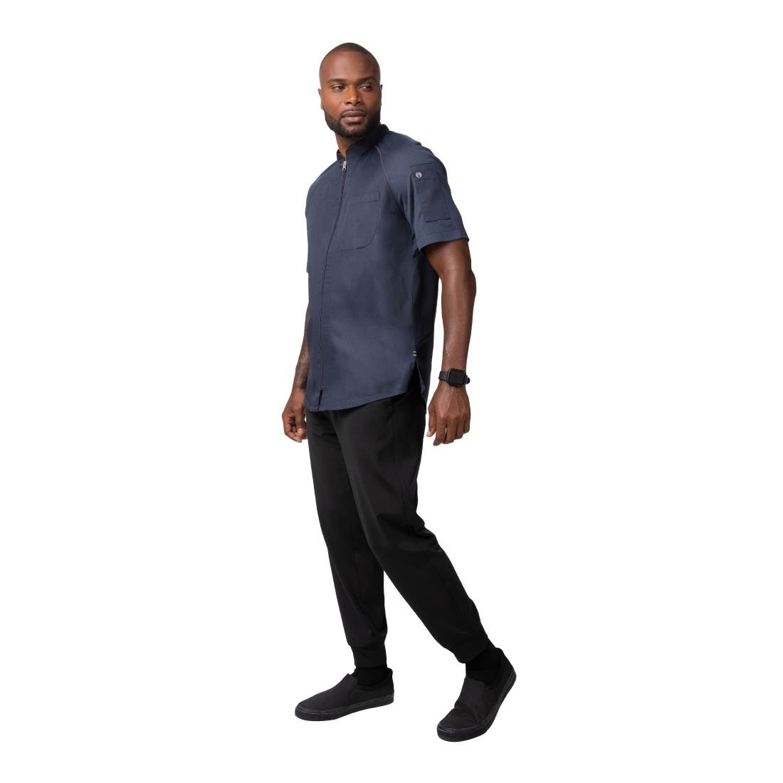 BA072-XL Chef Works Arcadia Sustainable Chef Jacket Grey XL