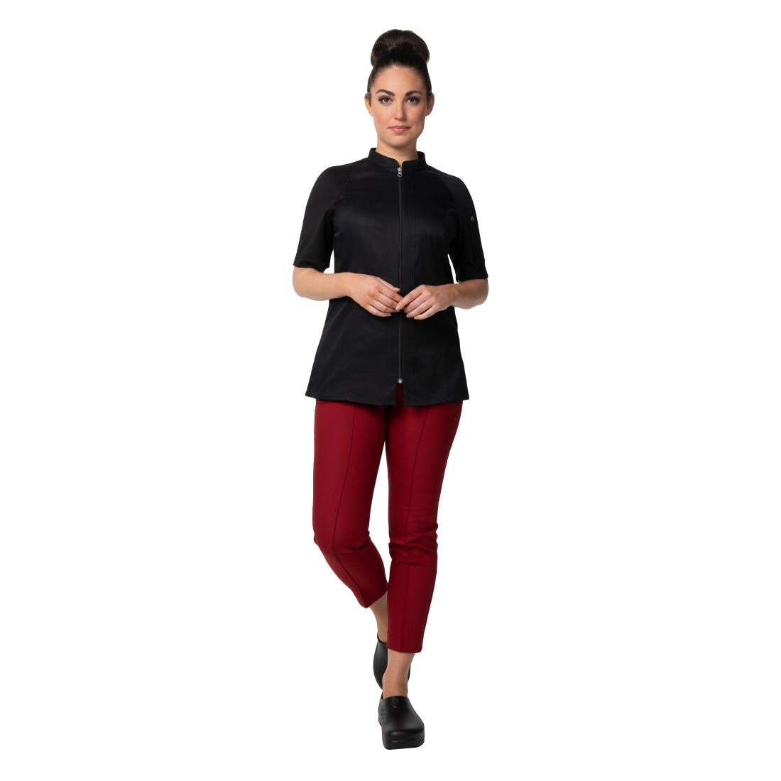 BA074-2XL Chef Works Arcadia Sustainable Chef Jacket Black 2XL