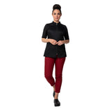 BA074-2XL Chef Works Arcadia Sustainable Chef Jacket Black 2XL