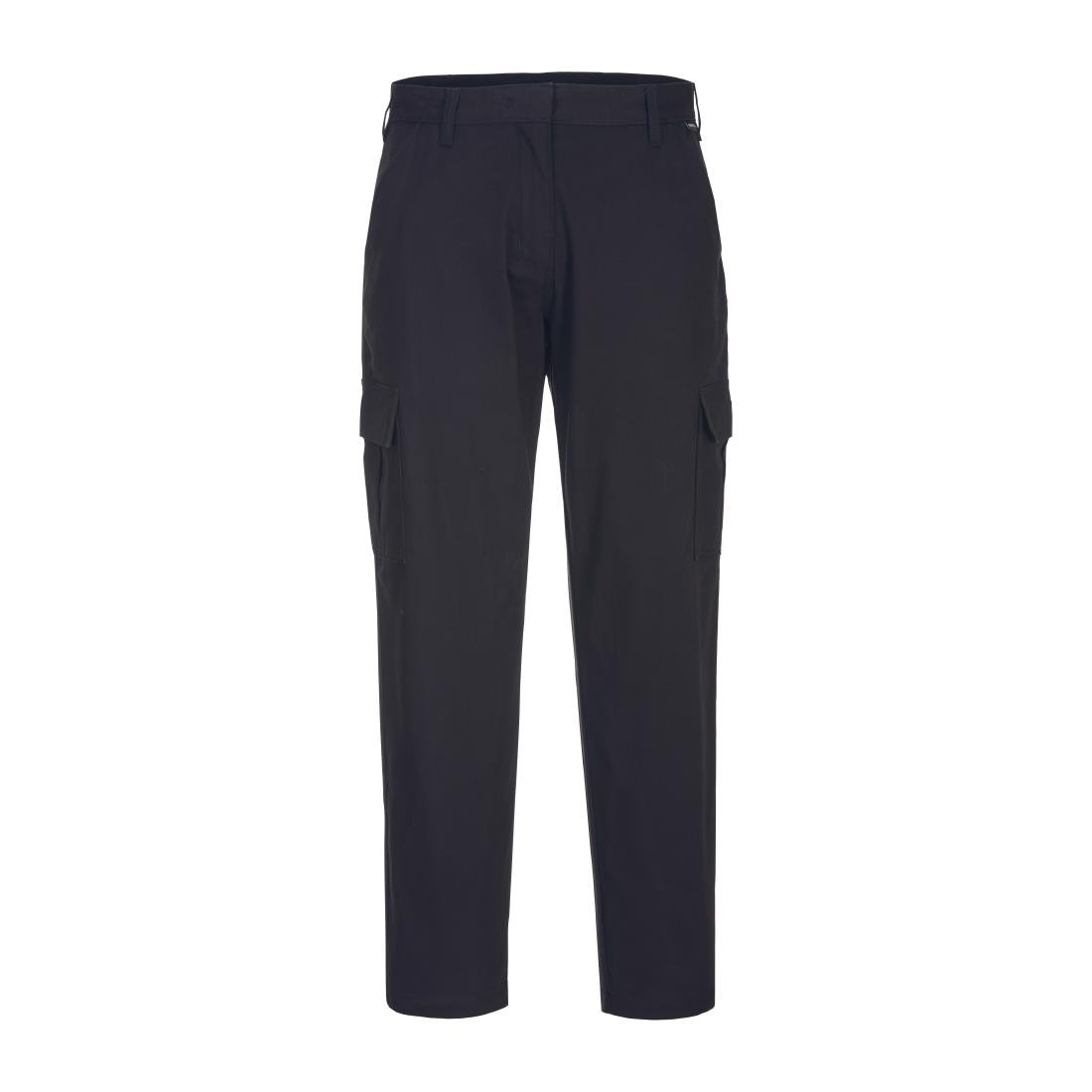 BA088-16 Portwest Eco Women's Stretch Cargo Trousers Black Size 16